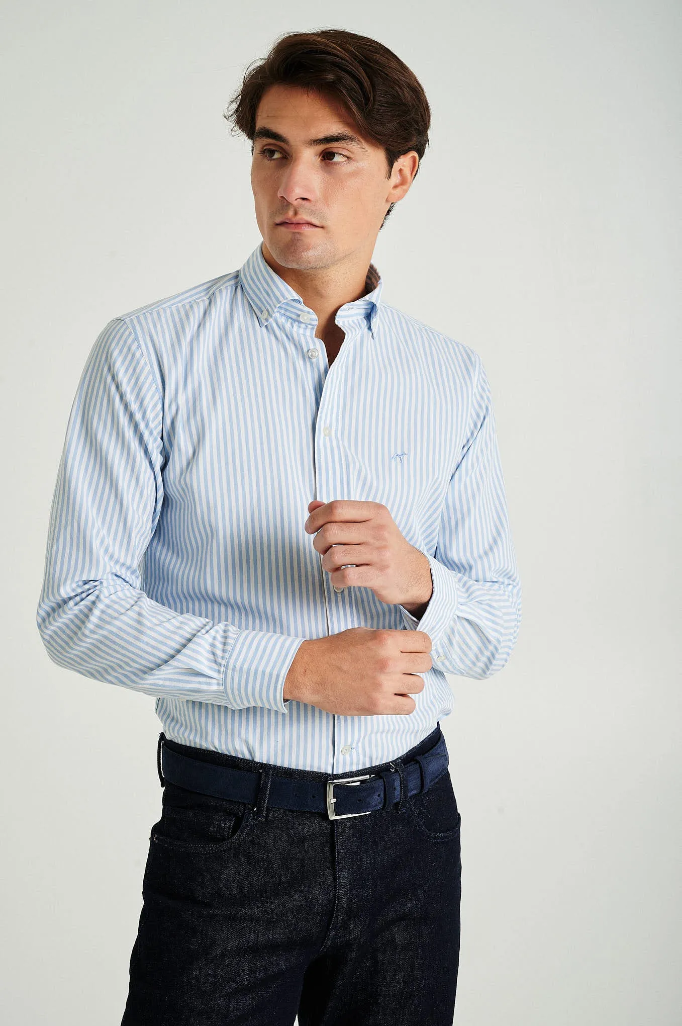 Slim fit double luxury cotton sport shirt