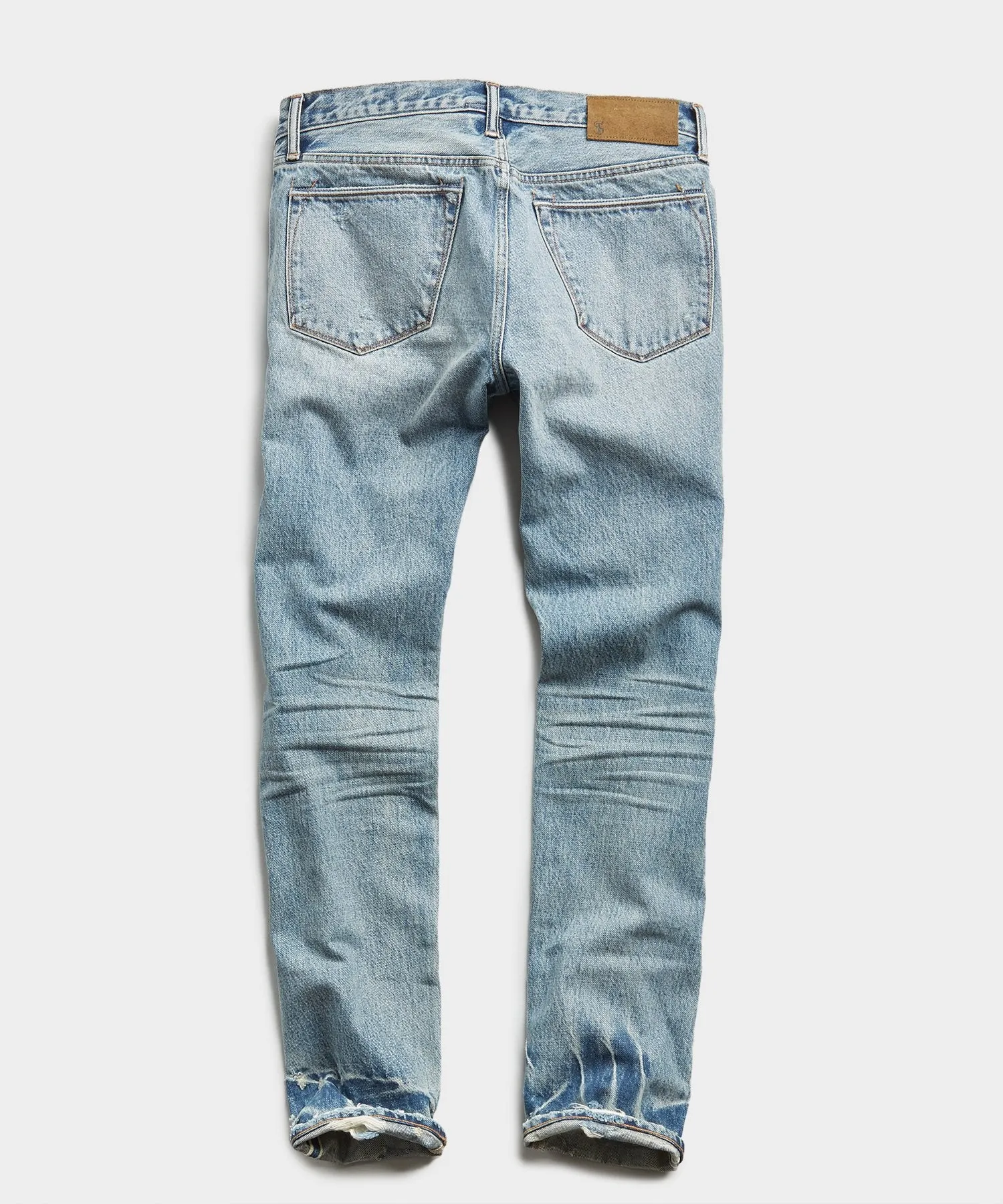 Slim Fit Japanese Selvedge Jean in New Distressed Wash