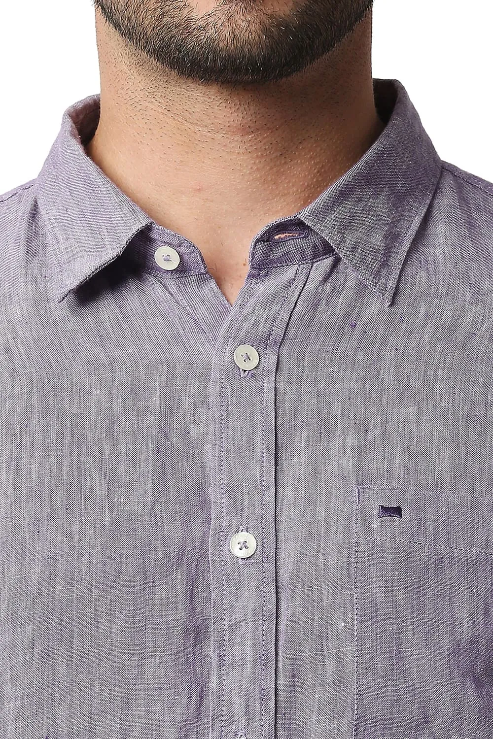 Slim Fit Linen Halfsleeves Shirt