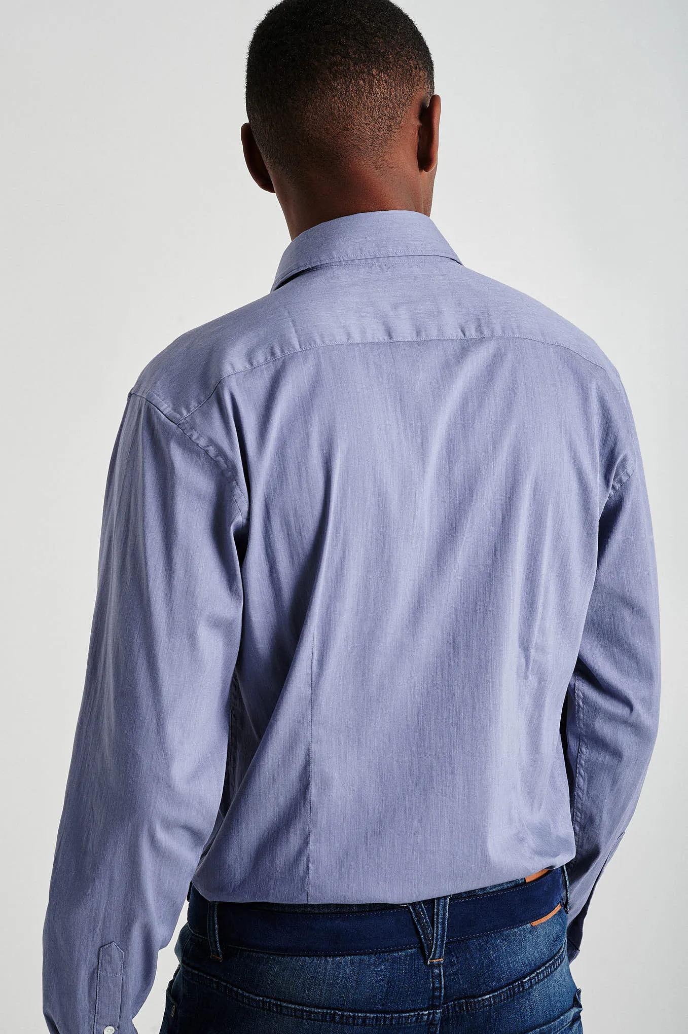 Slim fit melange shirt