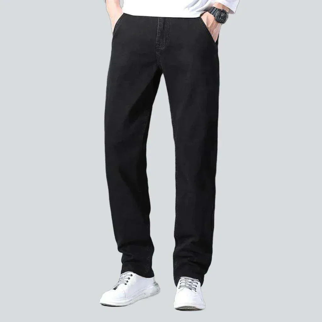 Slim-fit mobile pocket men's jeans