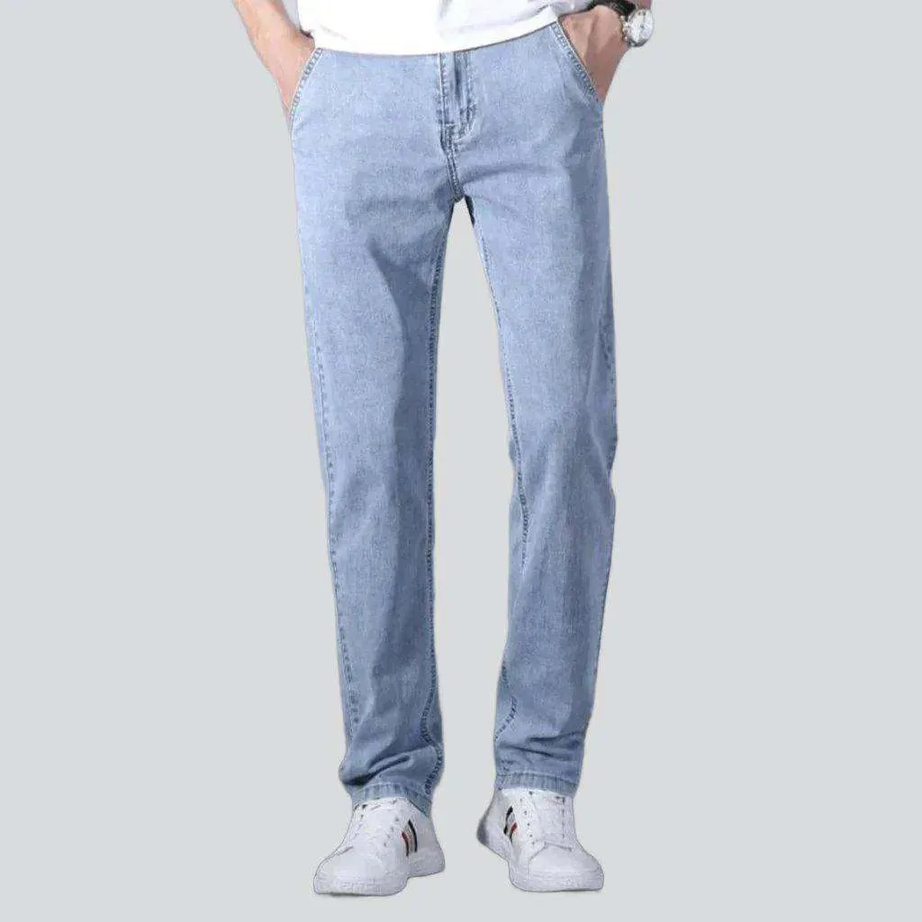 Slim-fit mobile pocket men's jeans