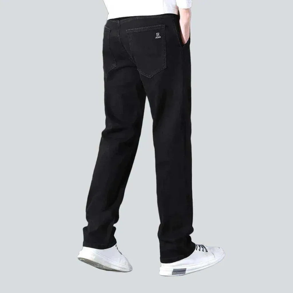 Slim-fit mobile pocket men's jeans