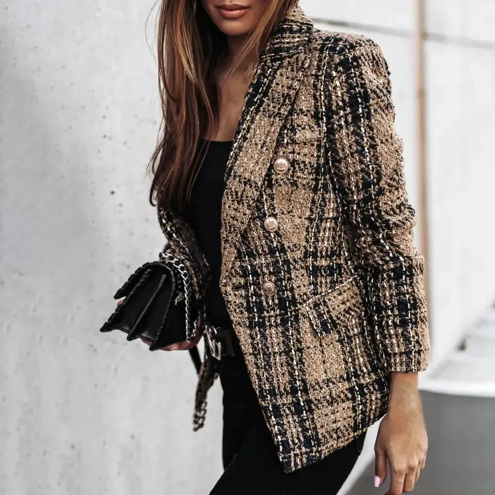 Slim Fit Plaid Blazer