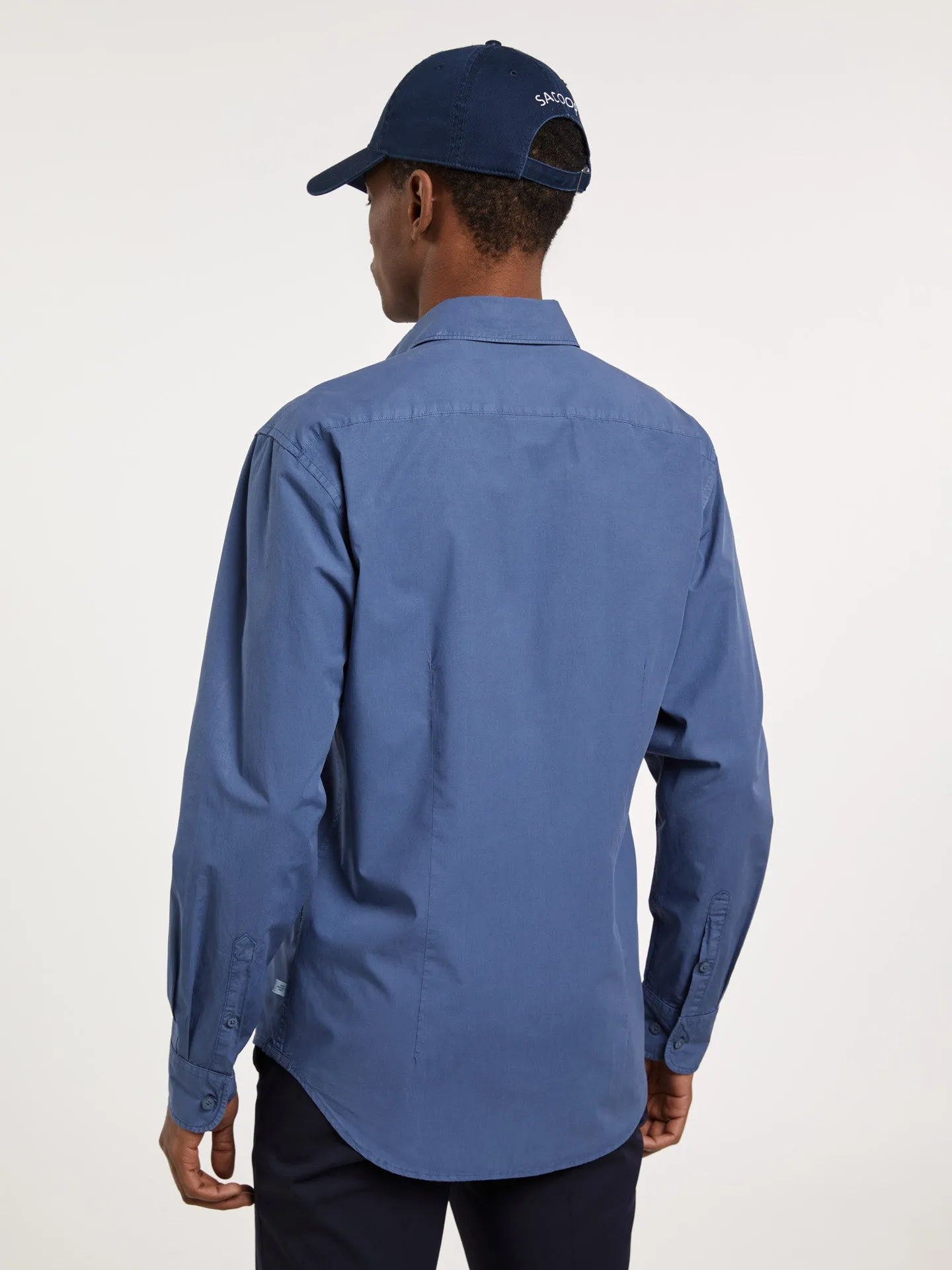 Slim fit poplin faded shirt