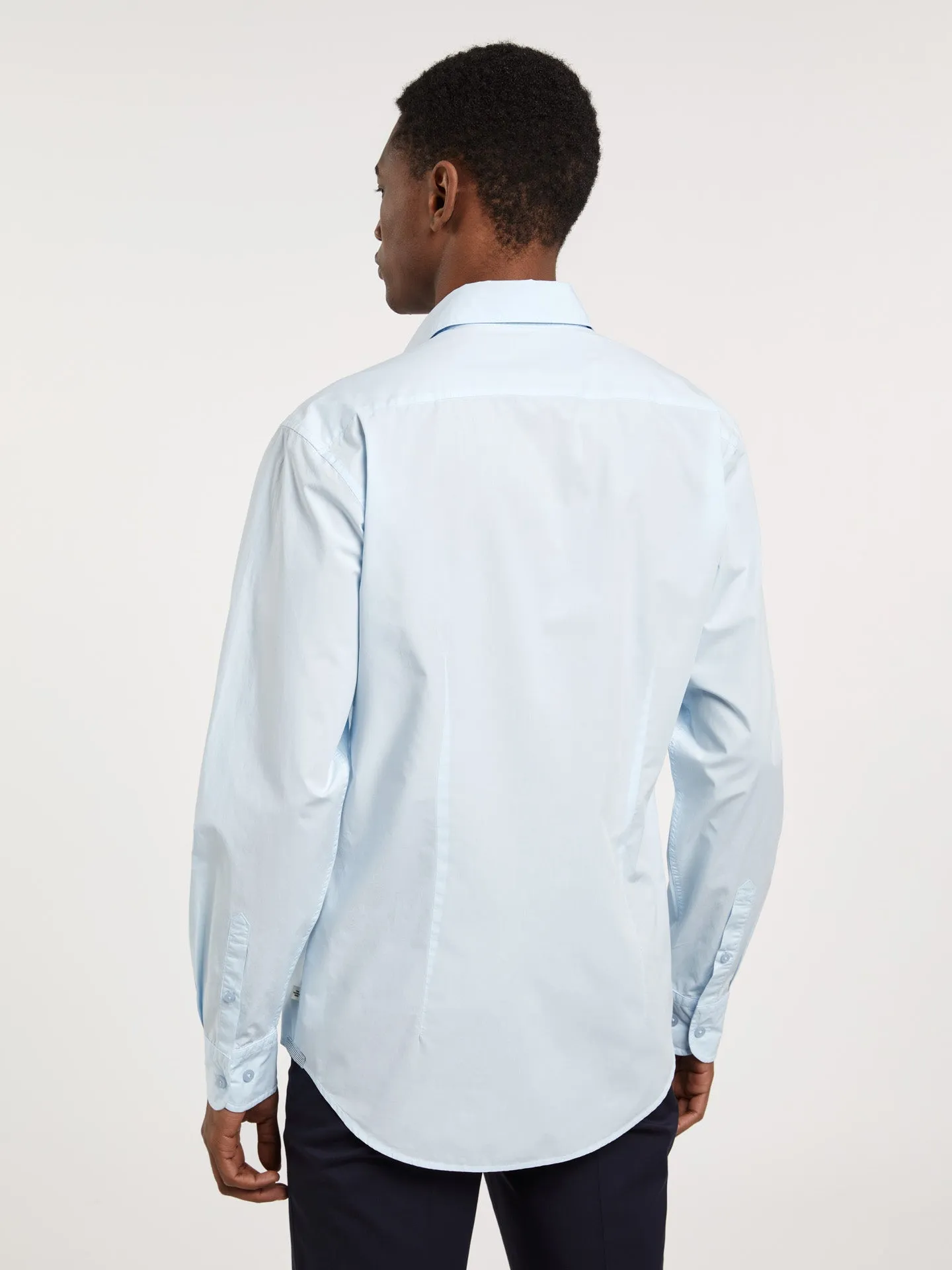 Slim fit poplin faded shirt