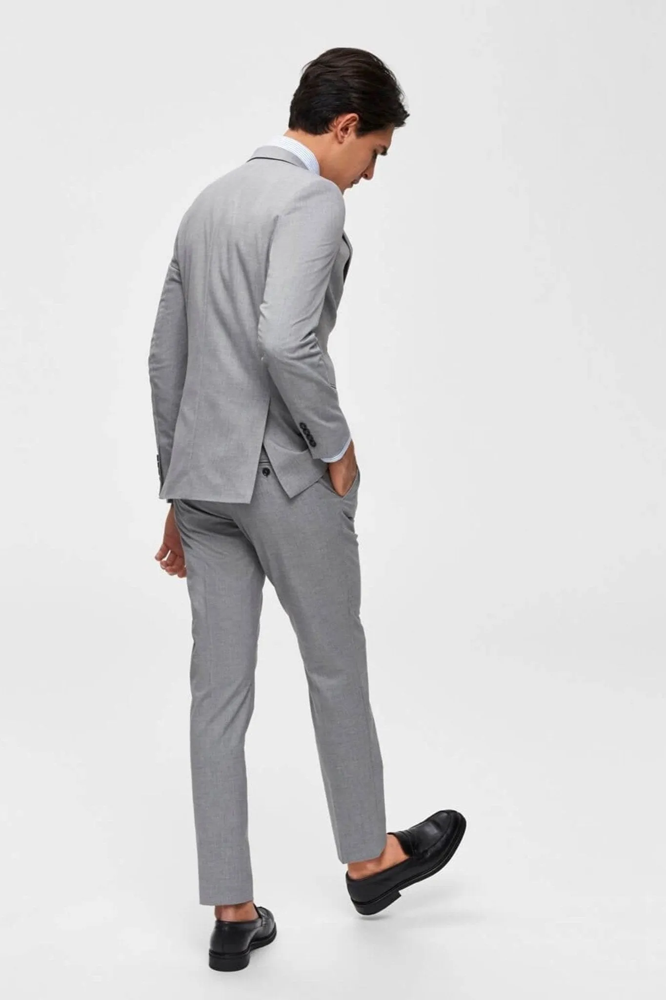 Slim fit suit trousers - Light Grey