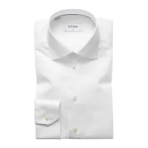 Slim Fit White Signature Twill