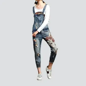 Slim jean dungaree for women