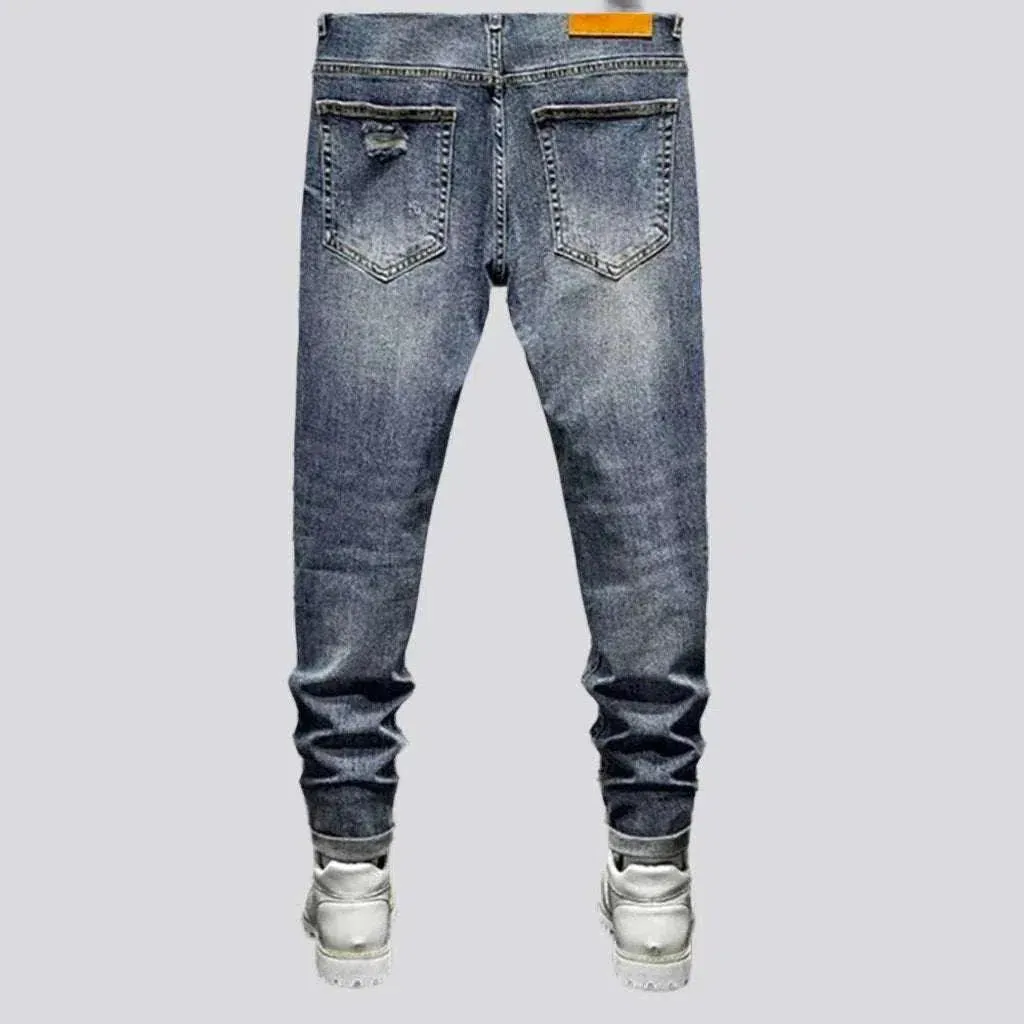 Slim men's street jeans