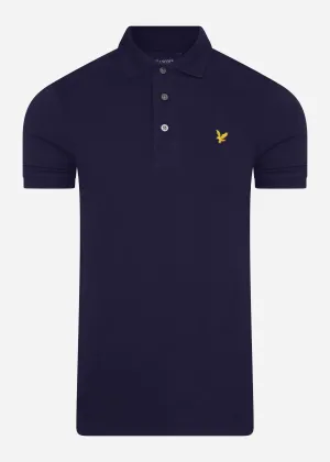 Slim stretch polo - navy