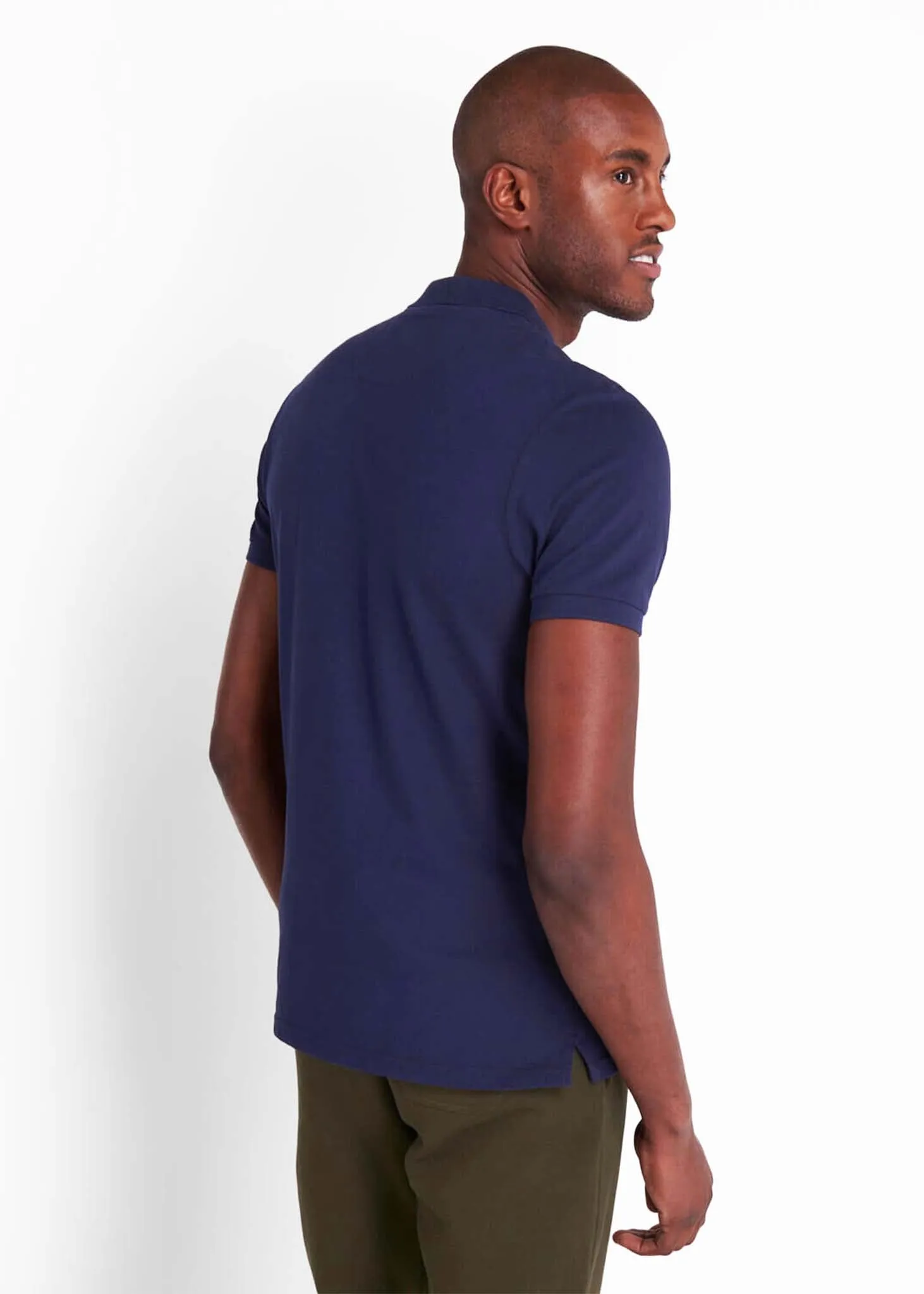 Slim stretch polo - navy