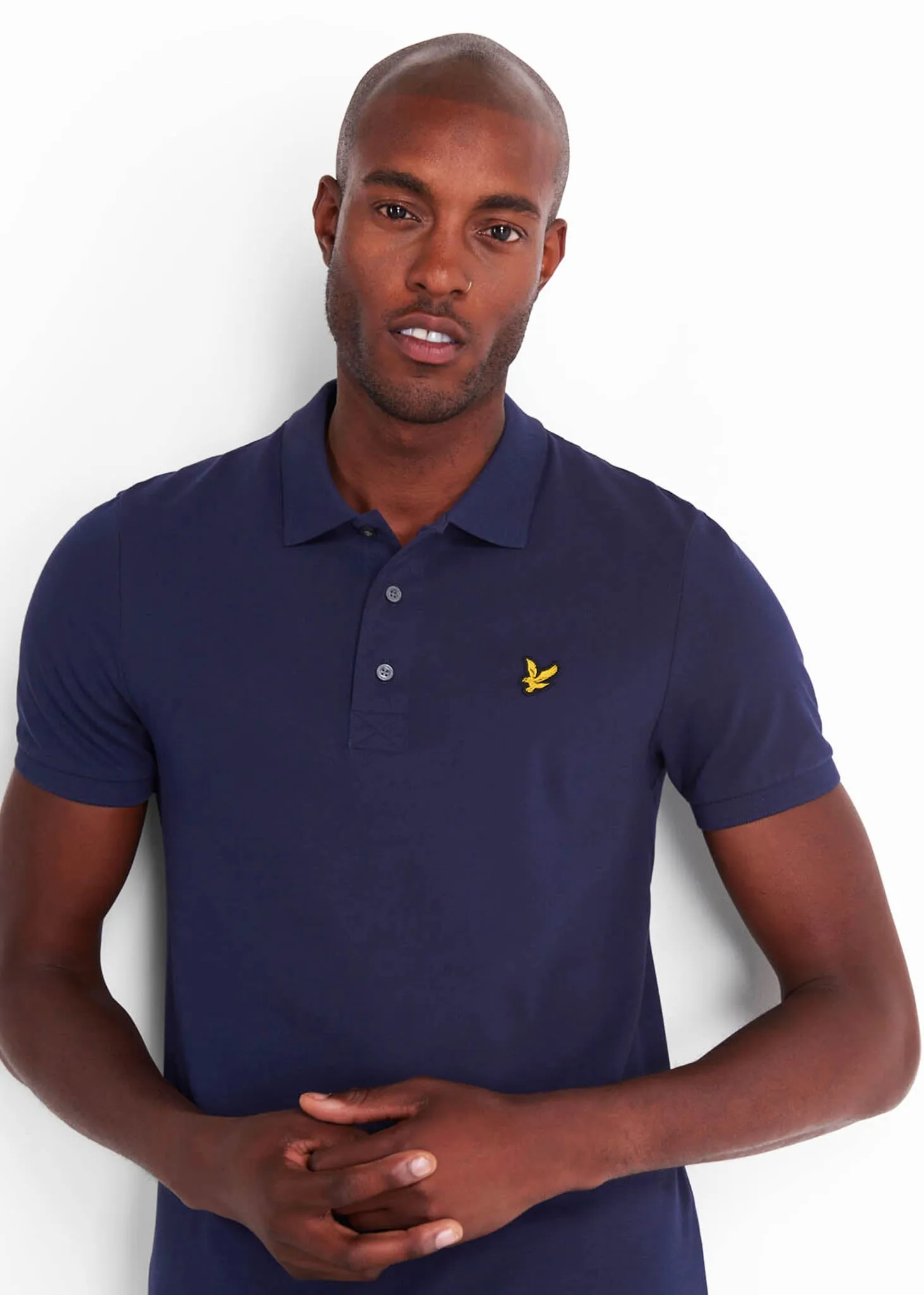 Slim stretch polo - navy