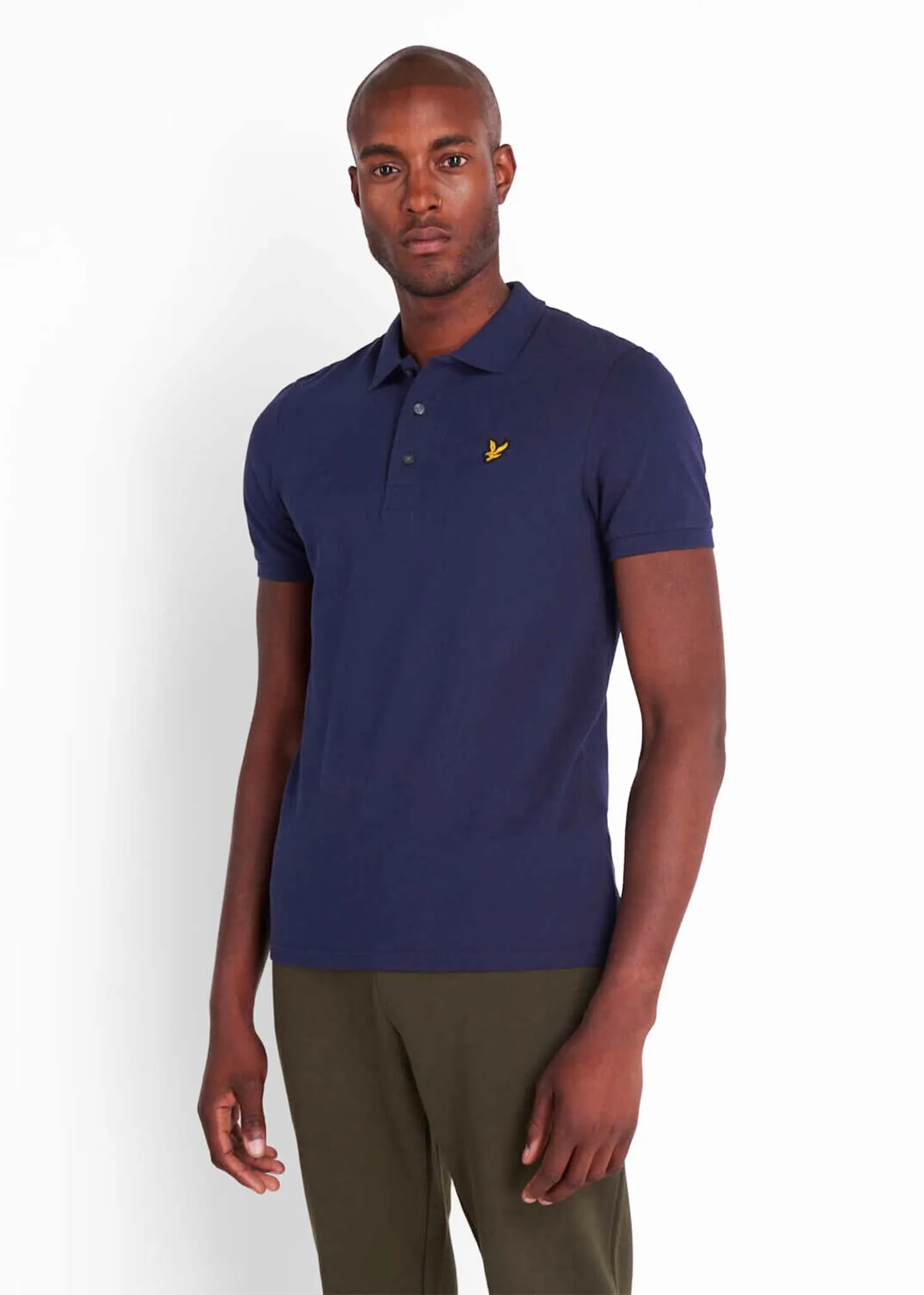 Slim stretch polo - navy