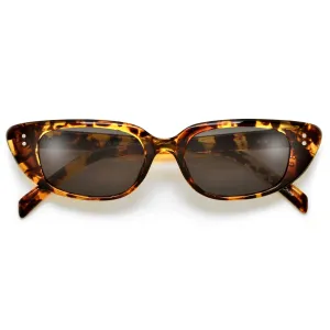 Slim Vintage Cat Eye Sunglasses