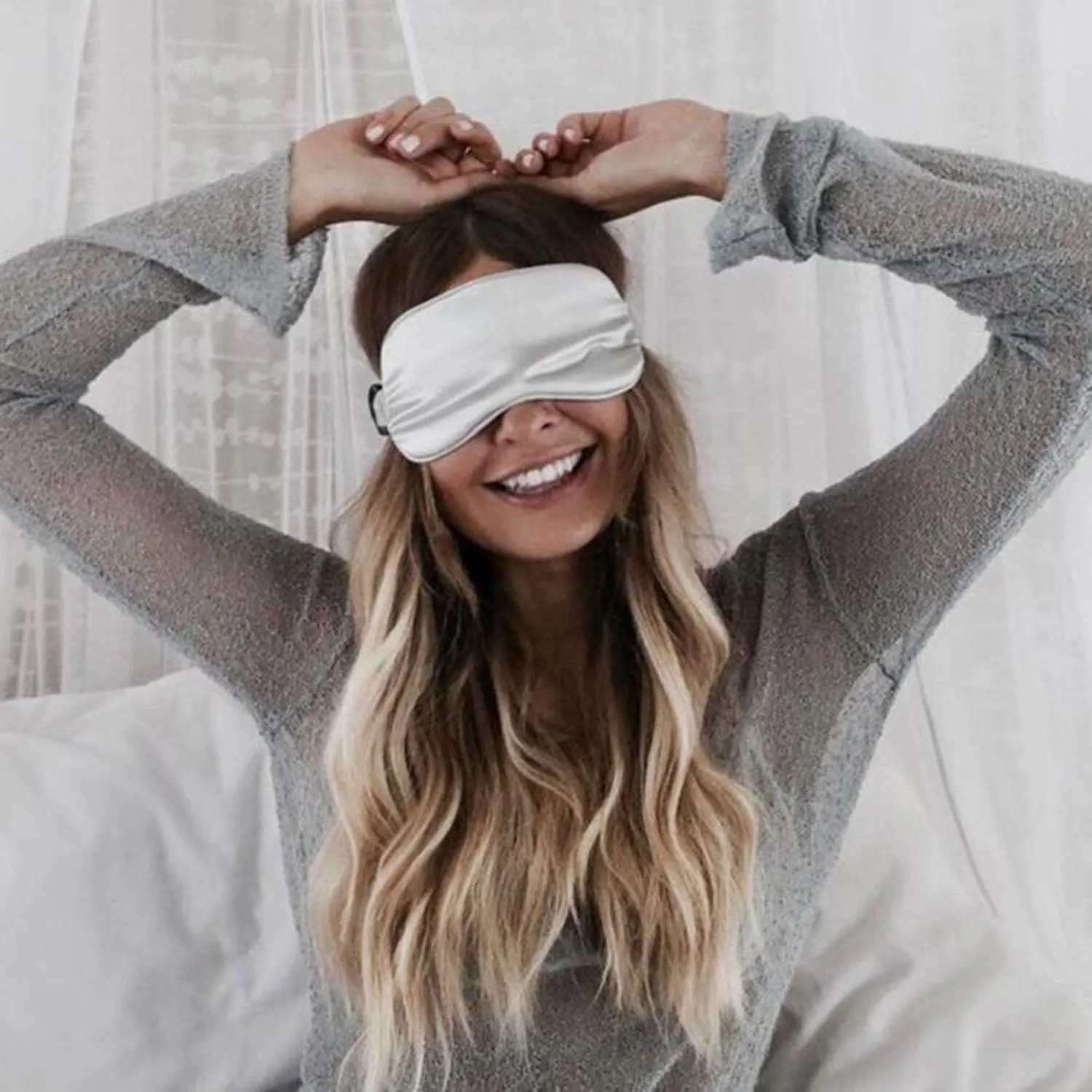 slip | silk sleep mask | silver