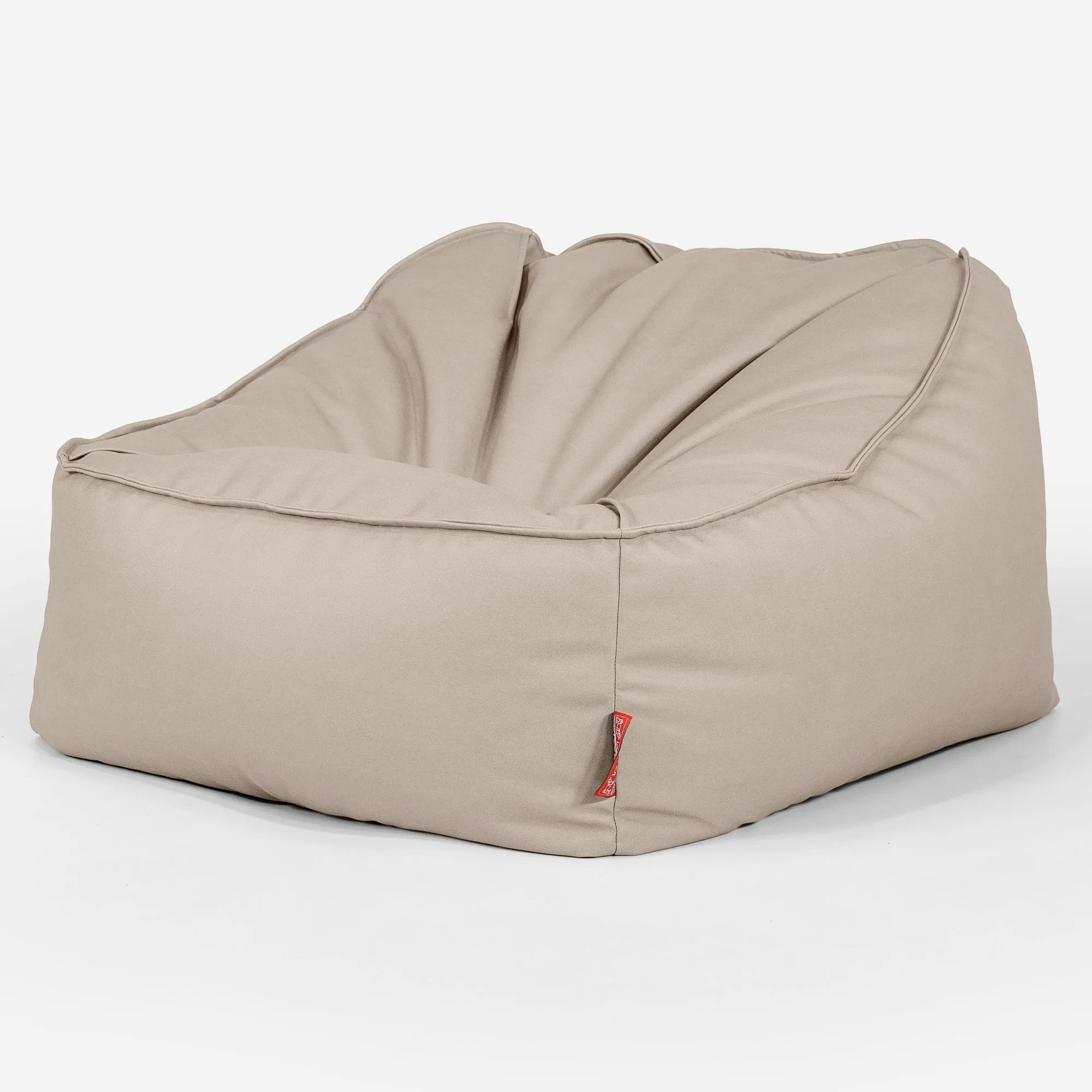 Sloucher Bean Bag Chair - Vegan Leather Ivory