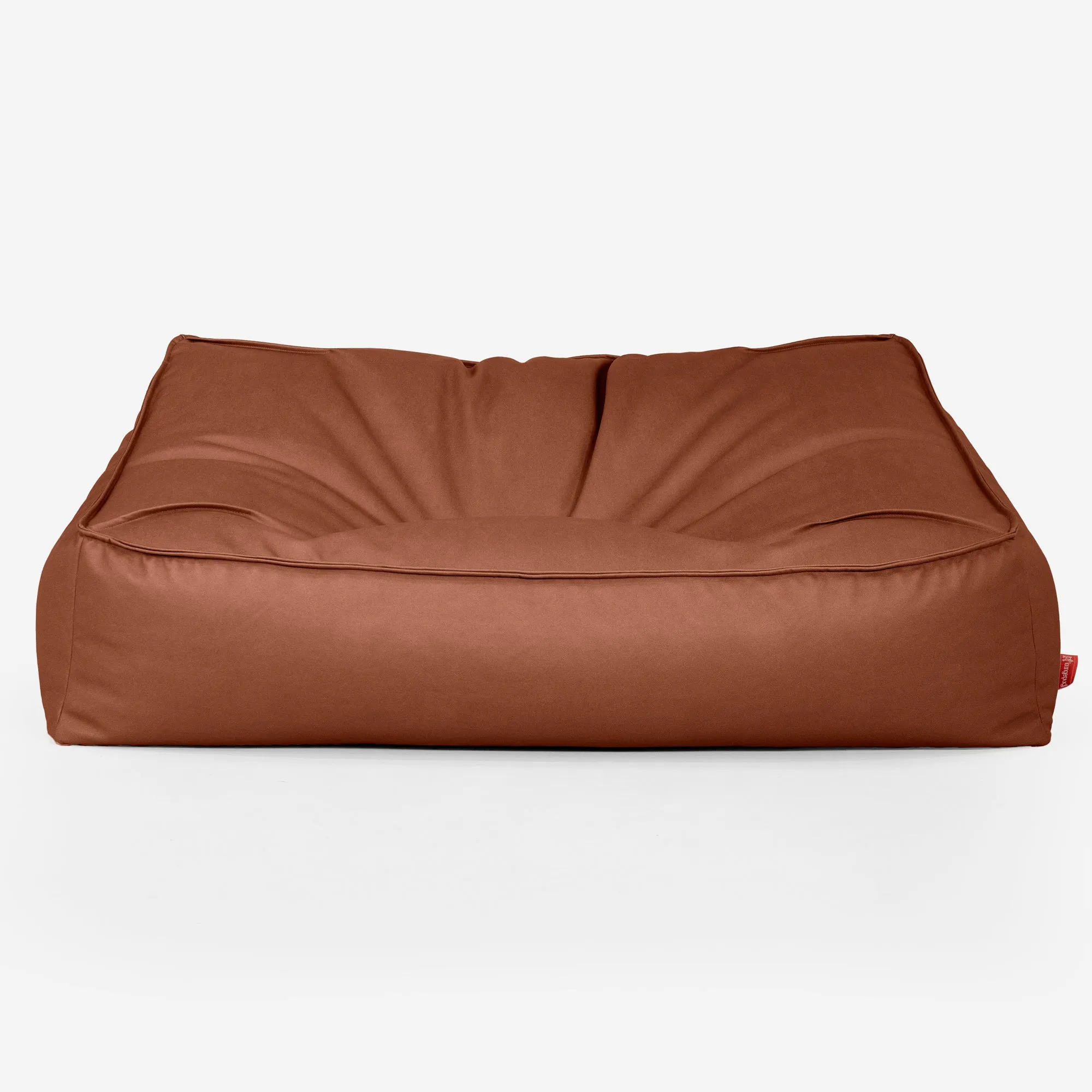 Sloucher Bean Bag Sofa - Vegan Leather Chestnut