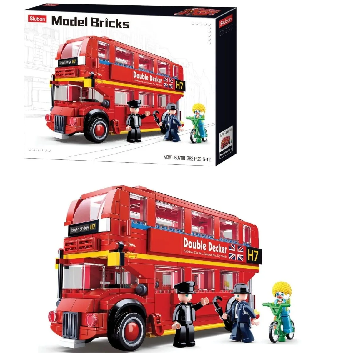 SLUBAN® Building Blocks Kit for Boys and Girls - London Bus