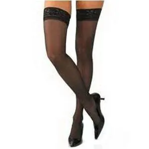 Sm Thigh-Hi, Black, Clsd Toe Ultrasheer, 20-30 mm