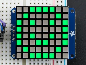 Small 1.2\" 8x8 Bright Square Pure Green LED Matrix   Backpack"