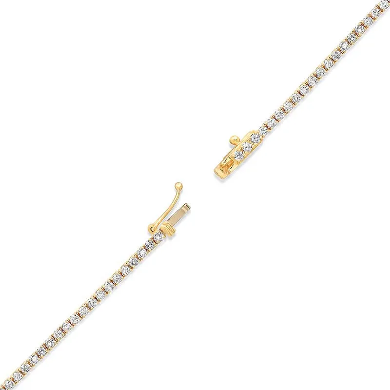 Small 4-Prong Diamond Tennis Necklace