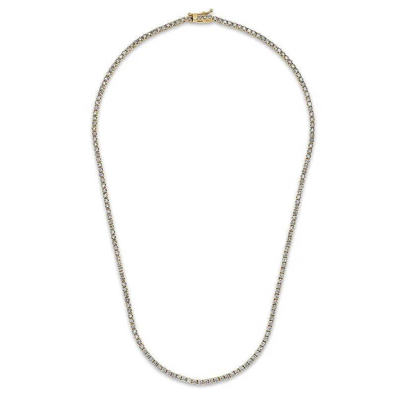 Small 4-Prong Diamond Tennis Necklace