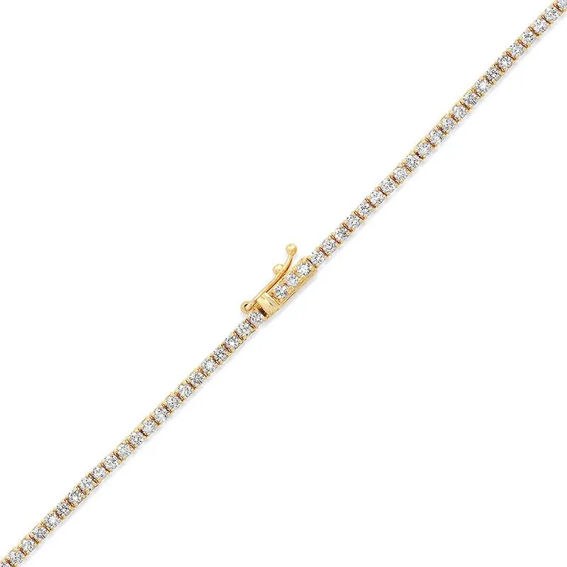 Small 4-Prong Diamond Tennis Necklace