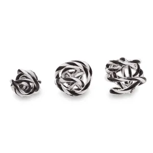 Small Black and White Glass Knot