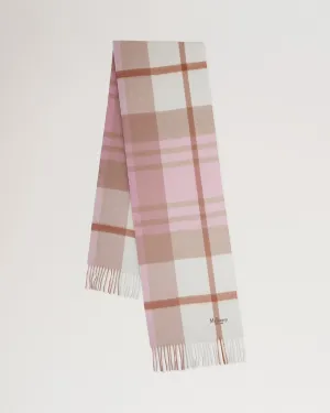 Small Check Merino Wool Scarf