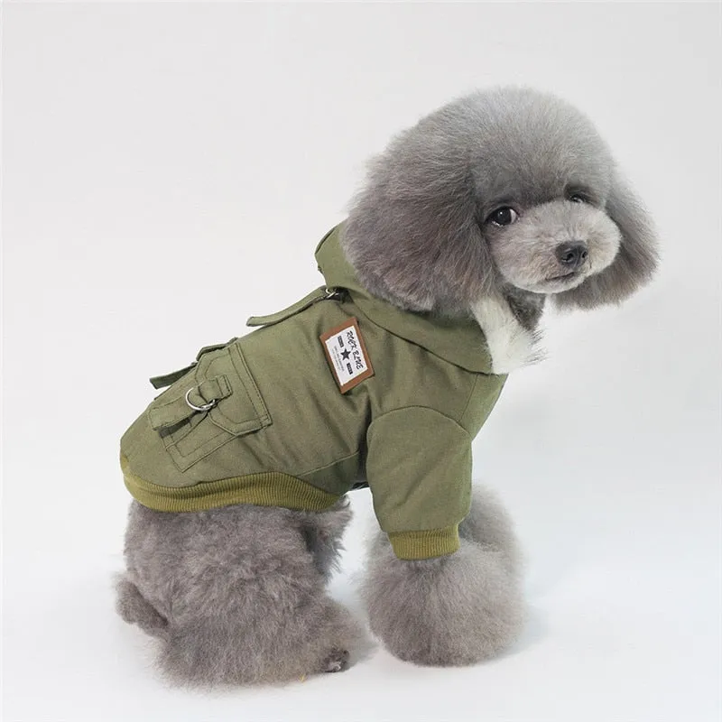 Small Dog Coats, Warm Fleece Cold Weather Coats for Small to Medium Dogs with Harness Hole 