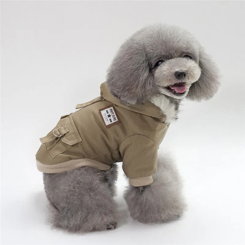 Small Dog Coats, Warm Fleece Cold Weather Coats for Small to Medium Dogs with Harness Hole 