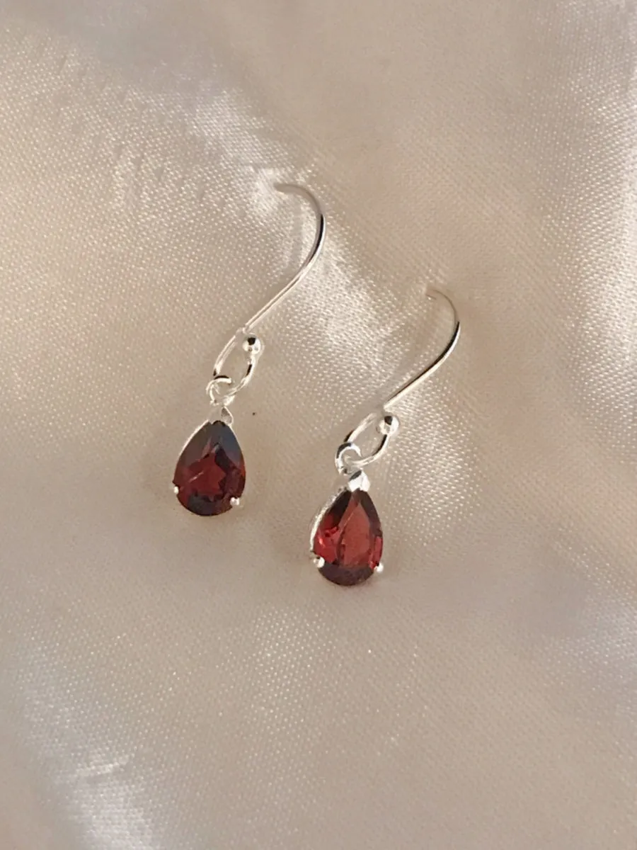 Small Gemstone Teardrop Dangles