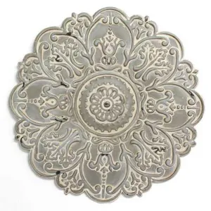 Small Gray Medallion Wall Decor