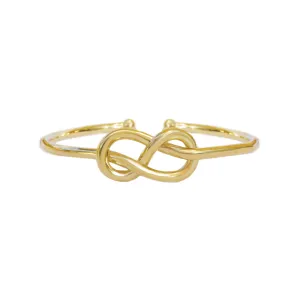 Small Infinity Knot Gold Cuff Bangle