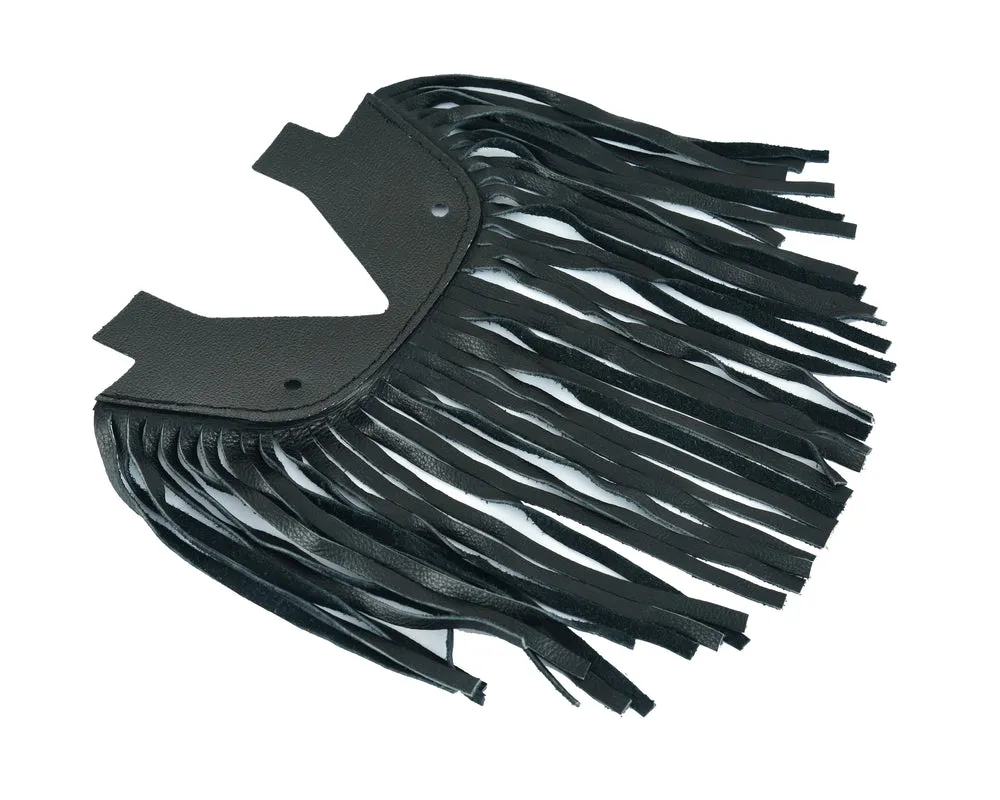 Small Leather Floor Boards with Black Fringe - B1004