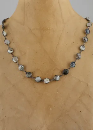 Small Marble Moonstone Necklace