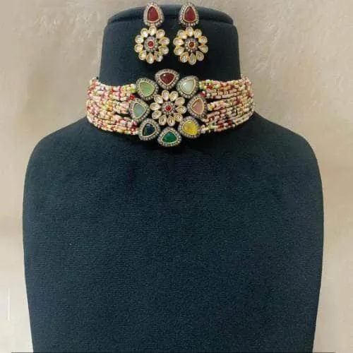 Small Pearls Choker And Earring Set