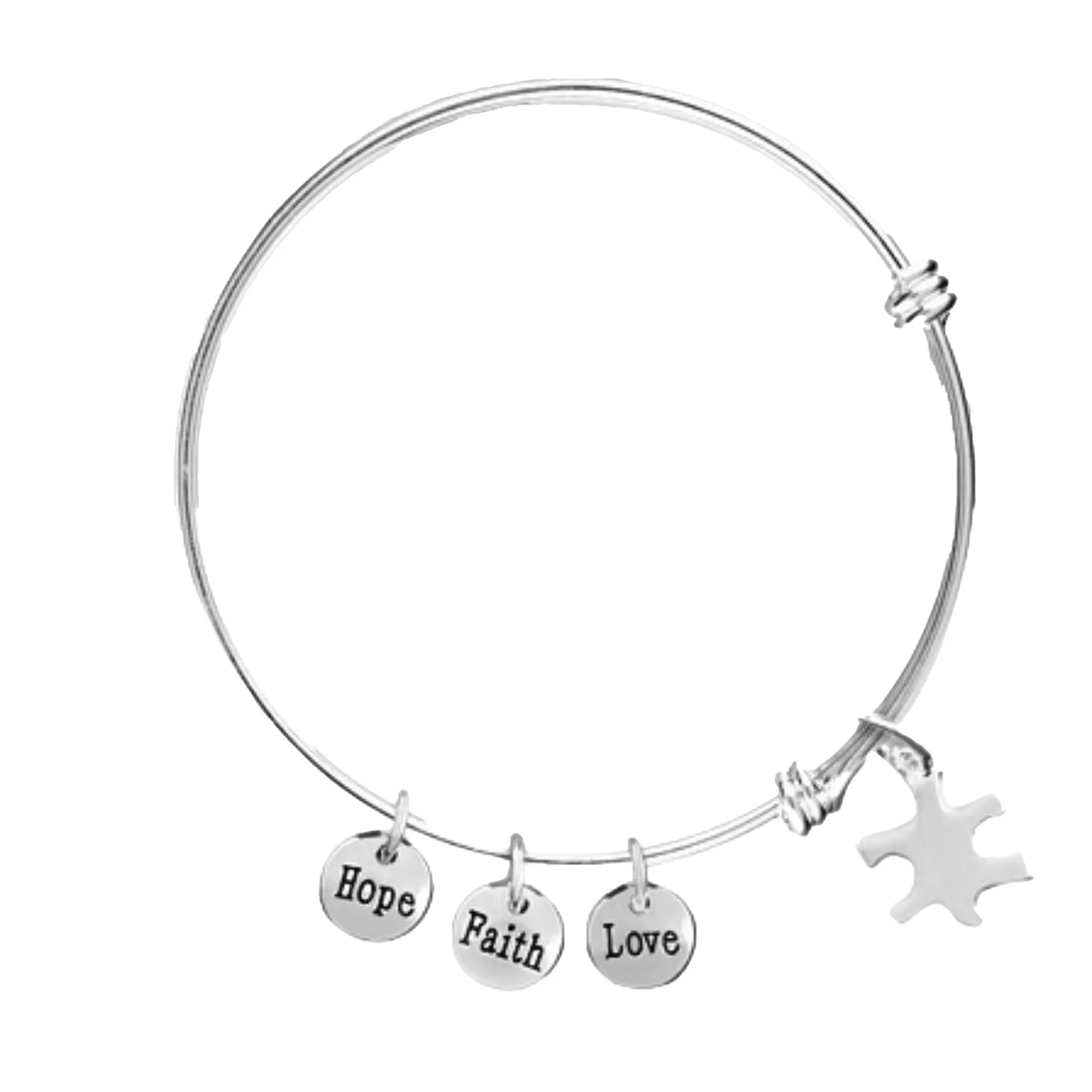 Small Puzzle Piece Autism Awareness Retractable Bracelets