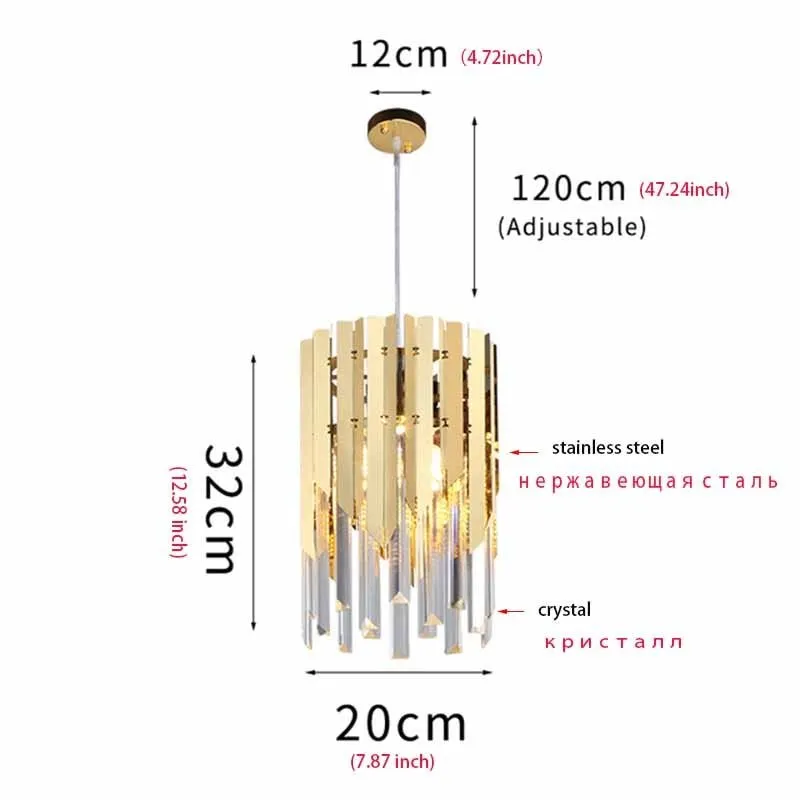 Small Round k9 Crystal Modern Led Chandelier for Living Room Kitchen Dining Room Bedroom Bedside