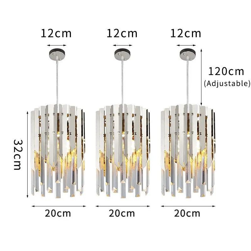 Small Round k9 Crystal Modern Led Chandelier for Living Room Kitchen Dining Room Bedroom Bedside