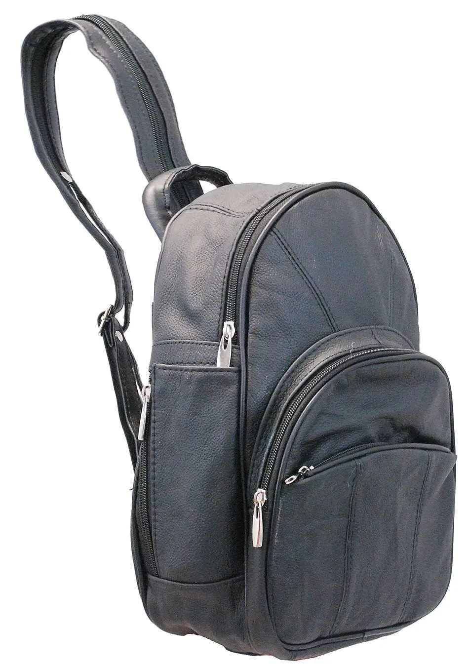 Small Round Top Zipper Backpack Purse w/Organizer #BPS3303K