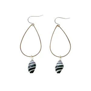 Small Shell Water-drop Earrings, Large