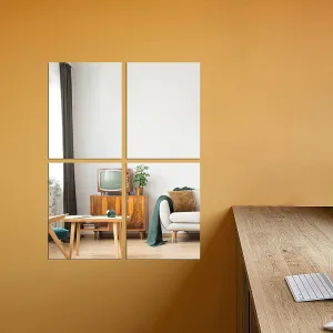 Small Square Wall-Mounted Mirror, 4x6 inches (10x15 cm)