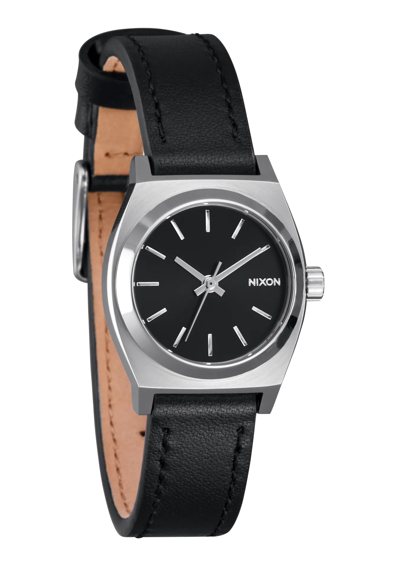 Small Time Teller Leather - Silver / Black