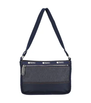 Small Zip Shoulder Bag Medium Denim Wash