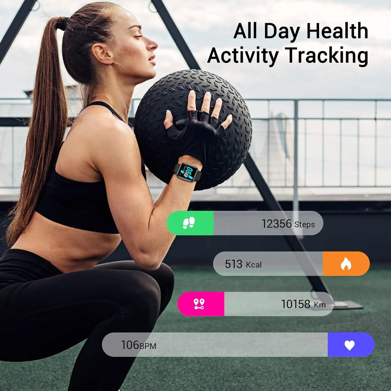 Smart Watch, Touchscreen Fitness Tracker