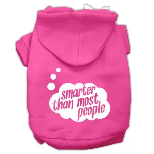 Smarter then Most People Screen Printed Dog Pet Hoodies Bright Pink Size XXL (18)