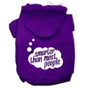 Smarter then Most People Screen Printed Dog Pet Hoodies Purple Size XXXL (20)