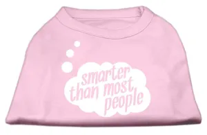 Smarter then Most People Screen Printed Dog Shirt   Light Pink XS (8)